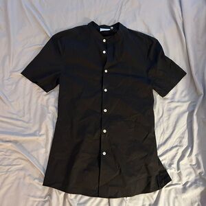 ASOS Black Short Sleeve Button Down Shirt